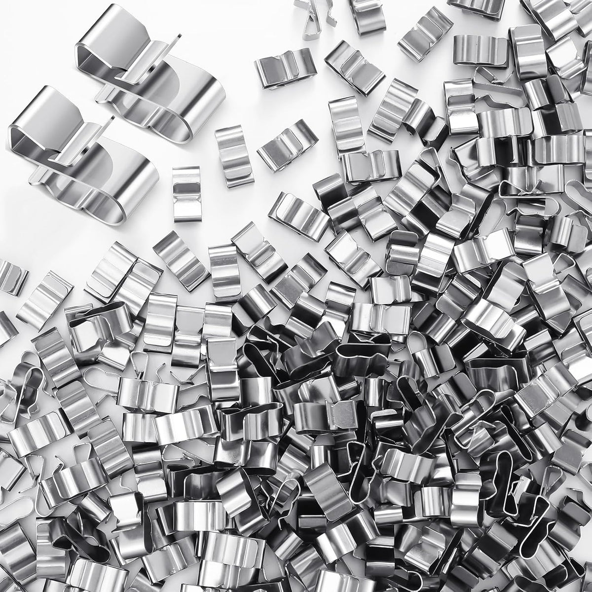 Zhengmy 500 Pcs Trailer Frame Wire Clips Stainless Steel Metal Cable Clips