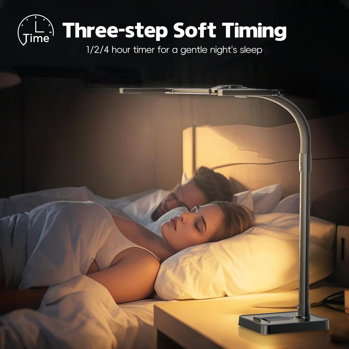 LED Desk Lamp for Home Office - 24W Bright Double Head Desk Light with Clamp ...