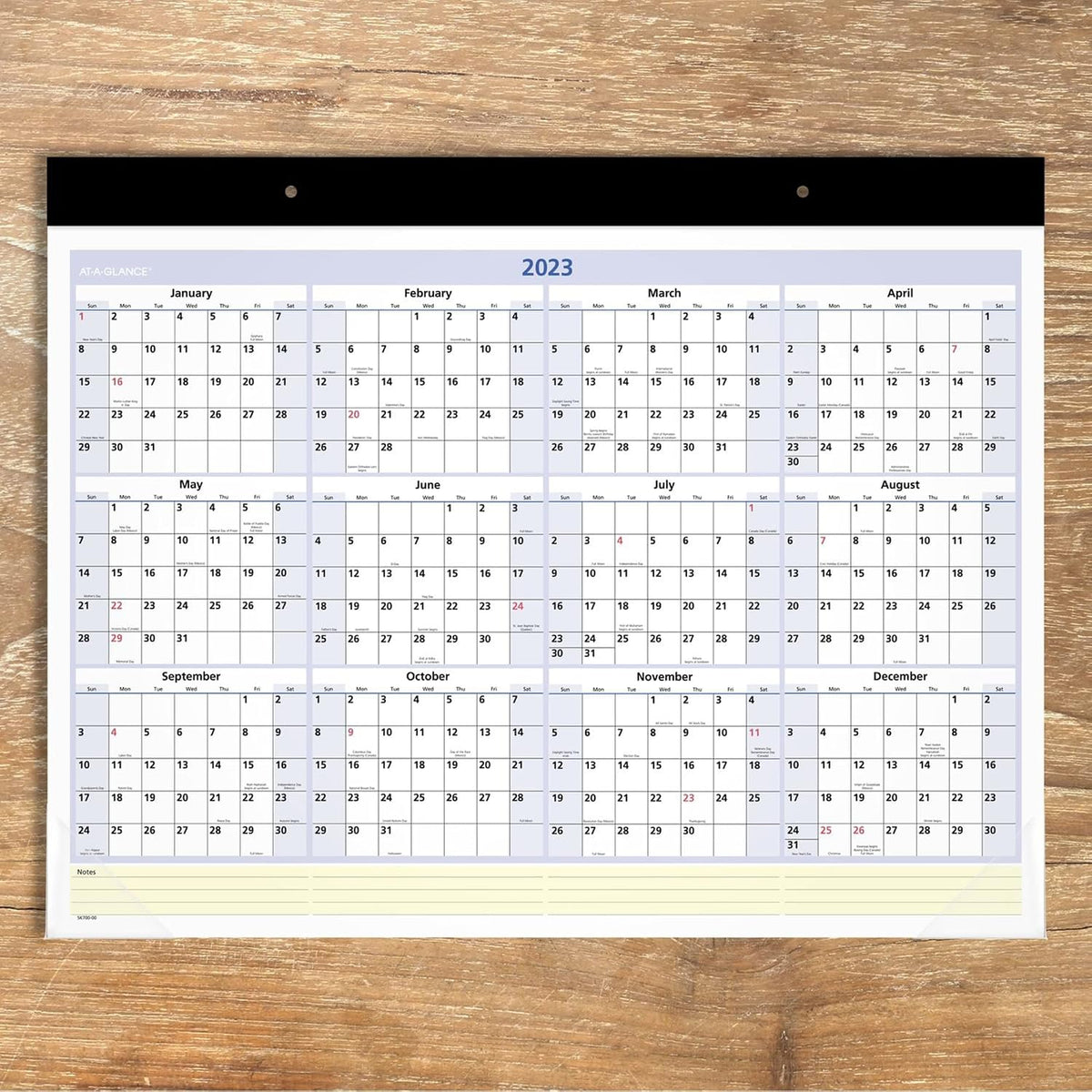 AT-A-GLANCE 2022 Desk Calendar by AT-A-GLANCE, Monthly Desk Pad, 22" x 1...