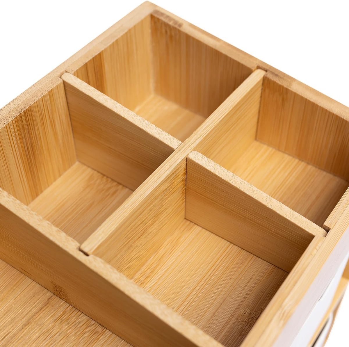 Small Bamboo Makeup Organizer(5.7" D x 8" W x 7.5" H)