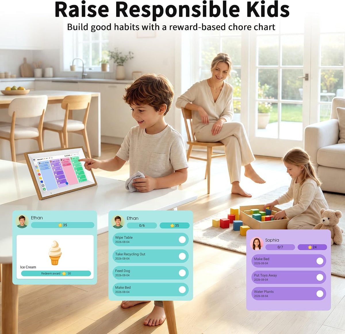 Digital Calendar 10.1" Smart Family Planner Electronic Touch Screen