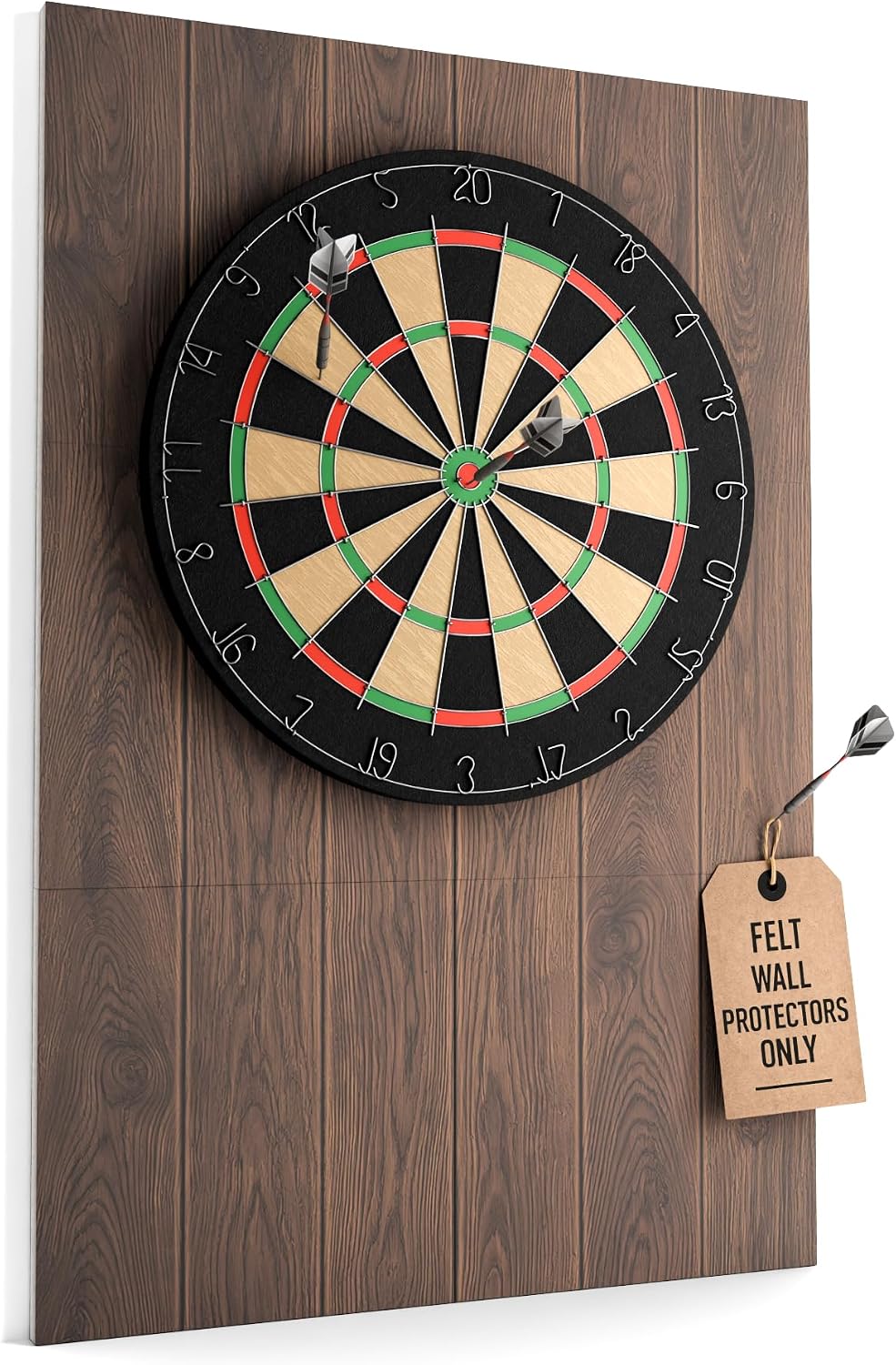 FLUXYNARA Felt Dart Board Wall Protector Foldable Square Surround Protector B...