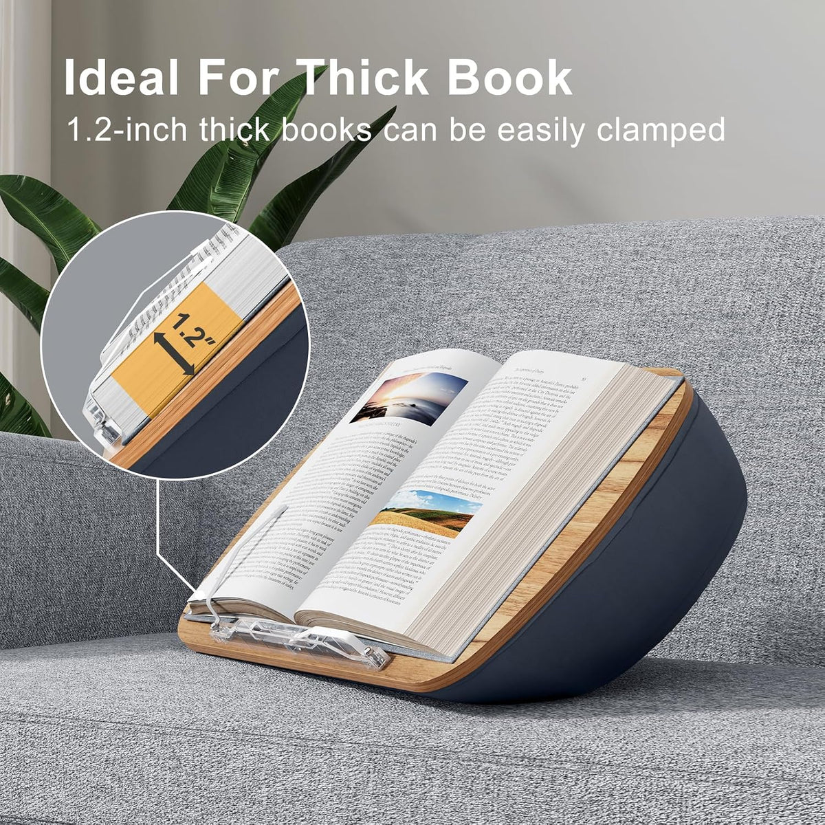 ERGONOV Lap Beanbag Book Stand for Hands Free Reading Comfortable Reading Pil...