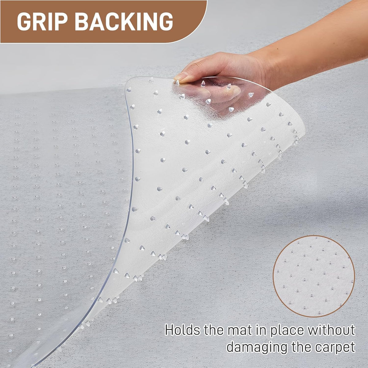 Winado Office Chair Mat, 36 x 48 in, Clear Carpet Floor Protector with Lip