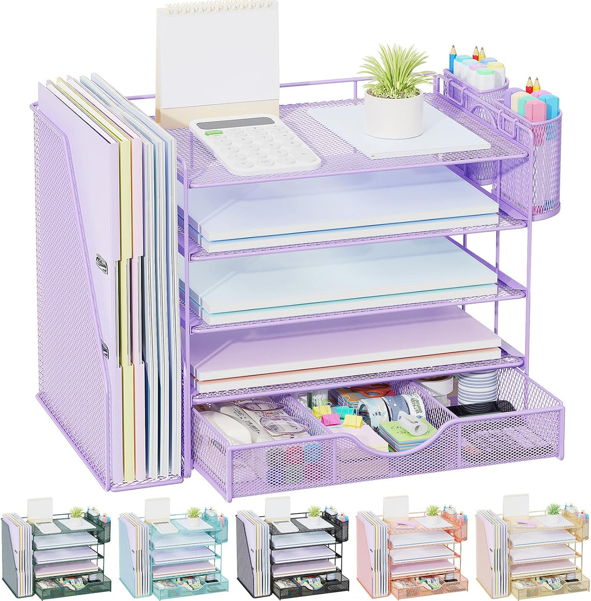 gianotter 5-Tier Desk Organizer with Drawers and File Holders