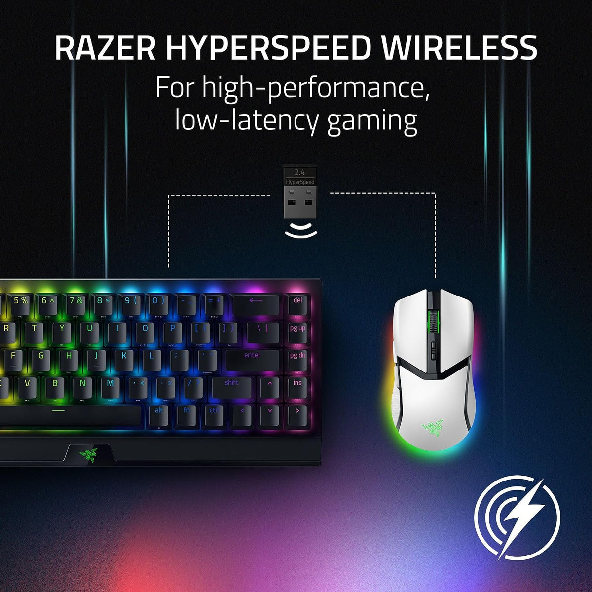 Razer Cobra Pro Wireless Gaming Mouse, 2.4Ghz, BT, USB-C, White