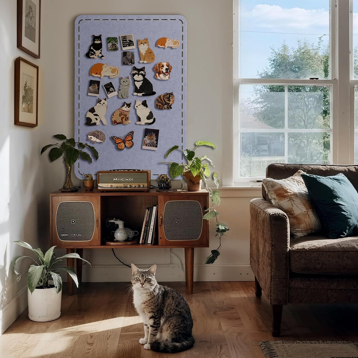 Stitched Bulletin Board 36 x 24 Inches Cork Board Alternative for Wall
