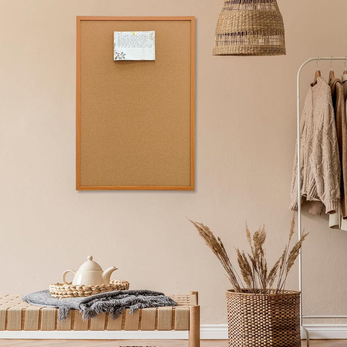 Cork Board 36"x24" Pin Boards Office Corkboards for Wall