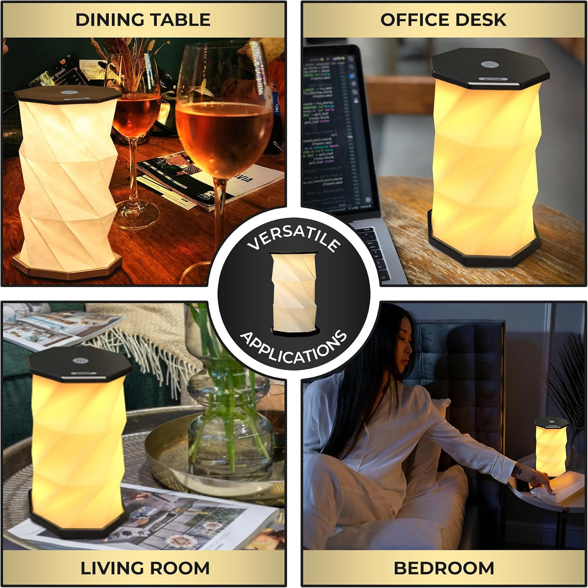 Origami Expanding Foldable LED Desk Lamp – USB Rechargeable & Portable - ...