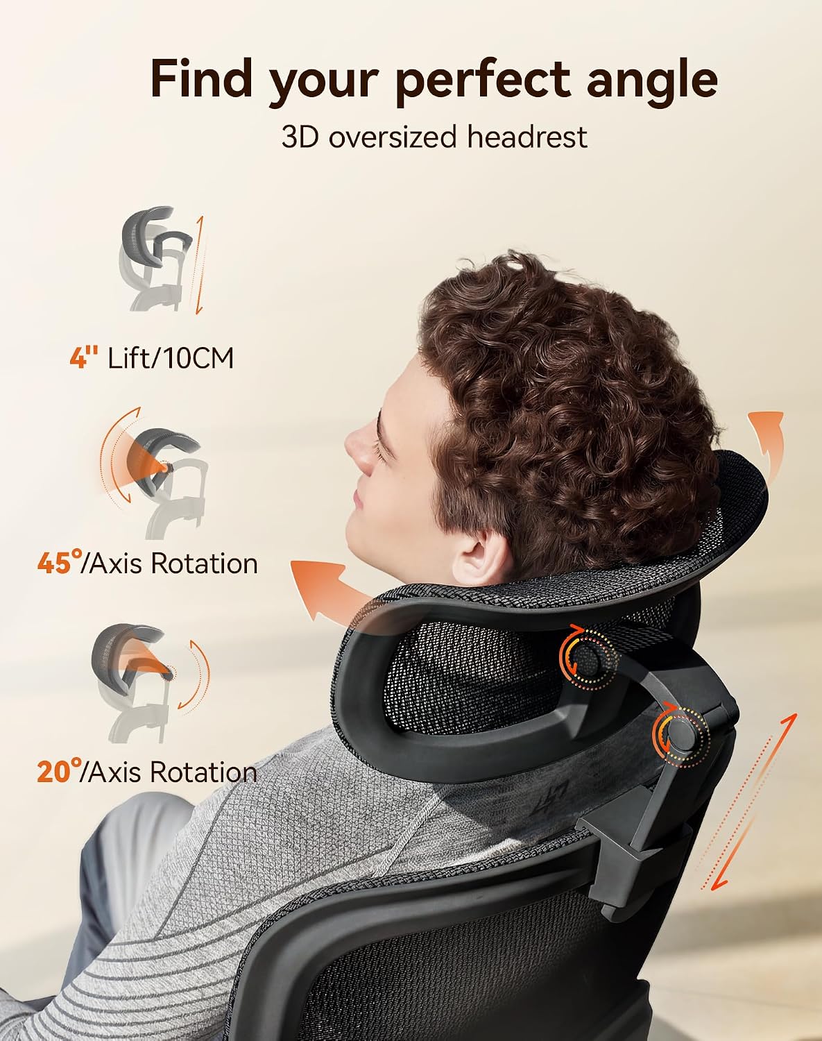 SIHOO B100 PRO Ergonomic Mesh Office Chair with Footrest