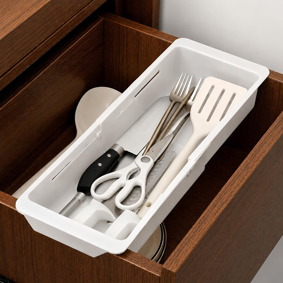 3-Pack Expandable Drawer Organizer for Deep Drawers, Adjustable 17–27 in Stor...
