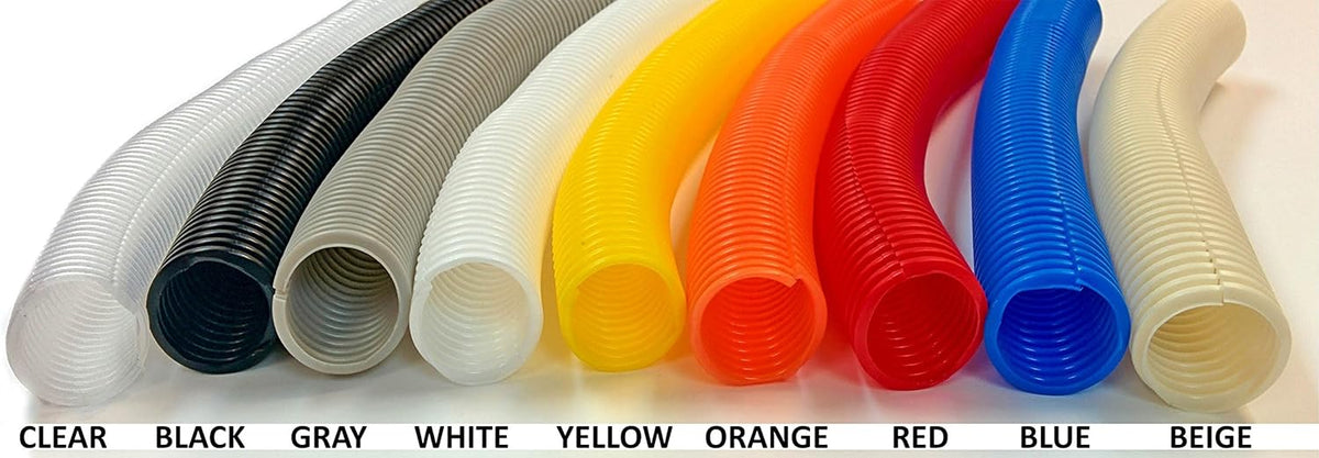 Electriduct 3/8" Split Wire Loom Conduit (0.375 Inch ID) Orange - 1900 Feet