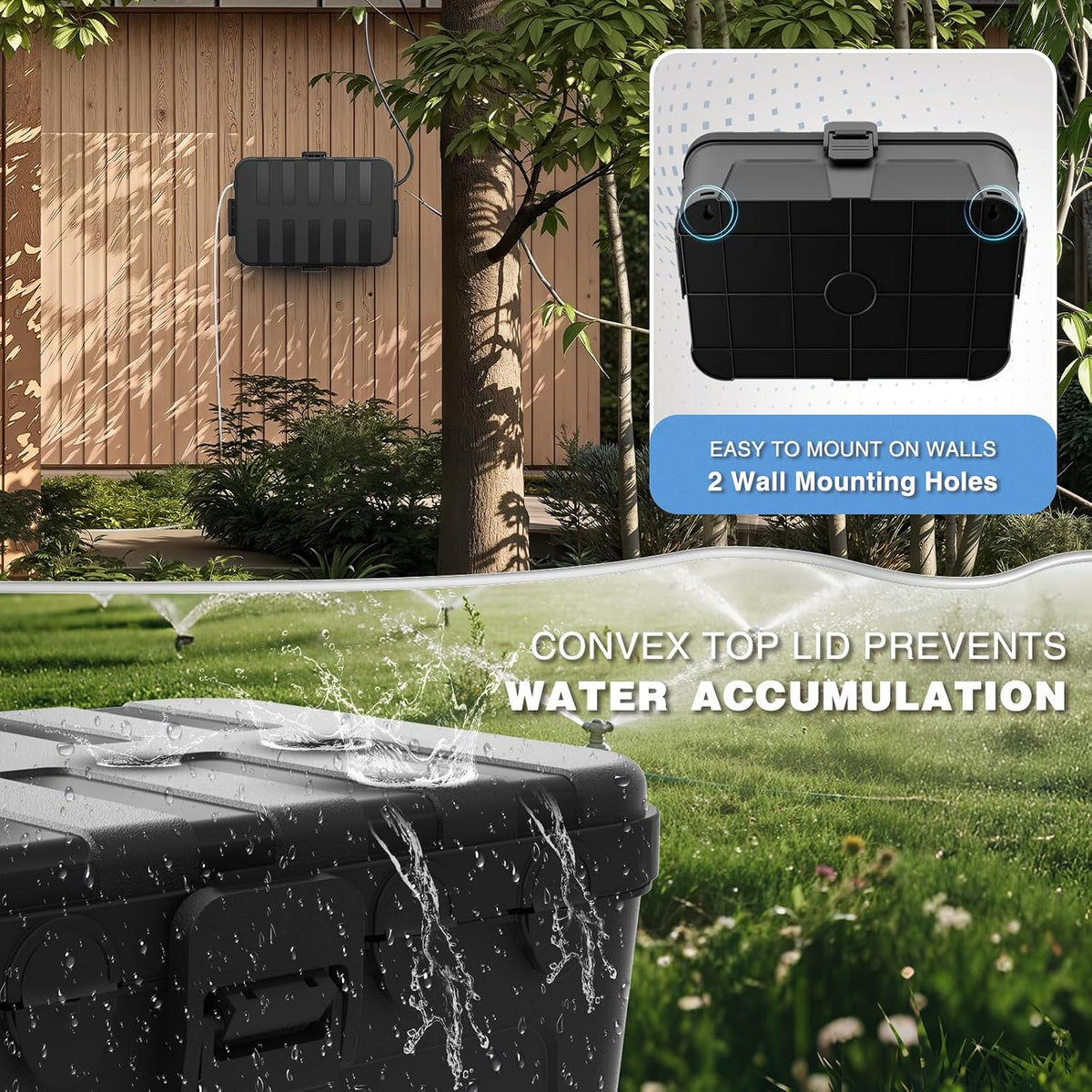 Flemoon Large Outdoor Electrical Box (12.5 x 8.5 x 5 inch), IP54 Waterproof E...