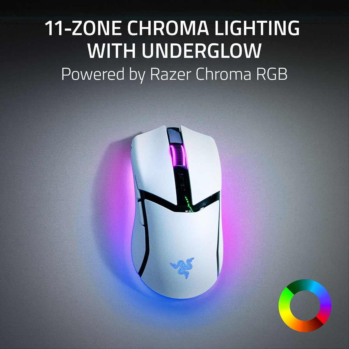 Razer Cobra Pro Wireless Gaming Mouse, 2.4Ghz, BT, USB-C, White