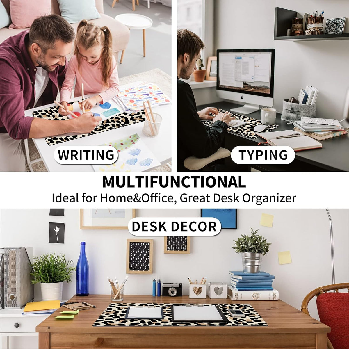 Pretty Mouse Pad and Wrist Rest Set, Extended Desk Mat (31.5" x 11.8&quo...