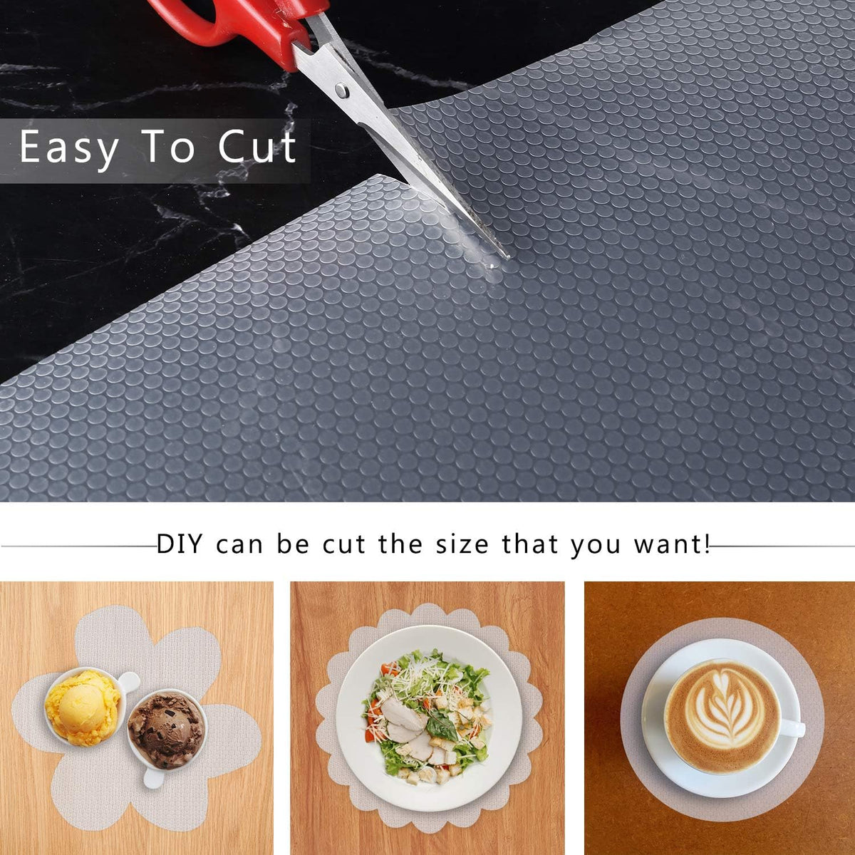 Shelf Liner Kitchen Cabinet Drawer Mat, 23.6"W x 393.7"L Non Adhesi...