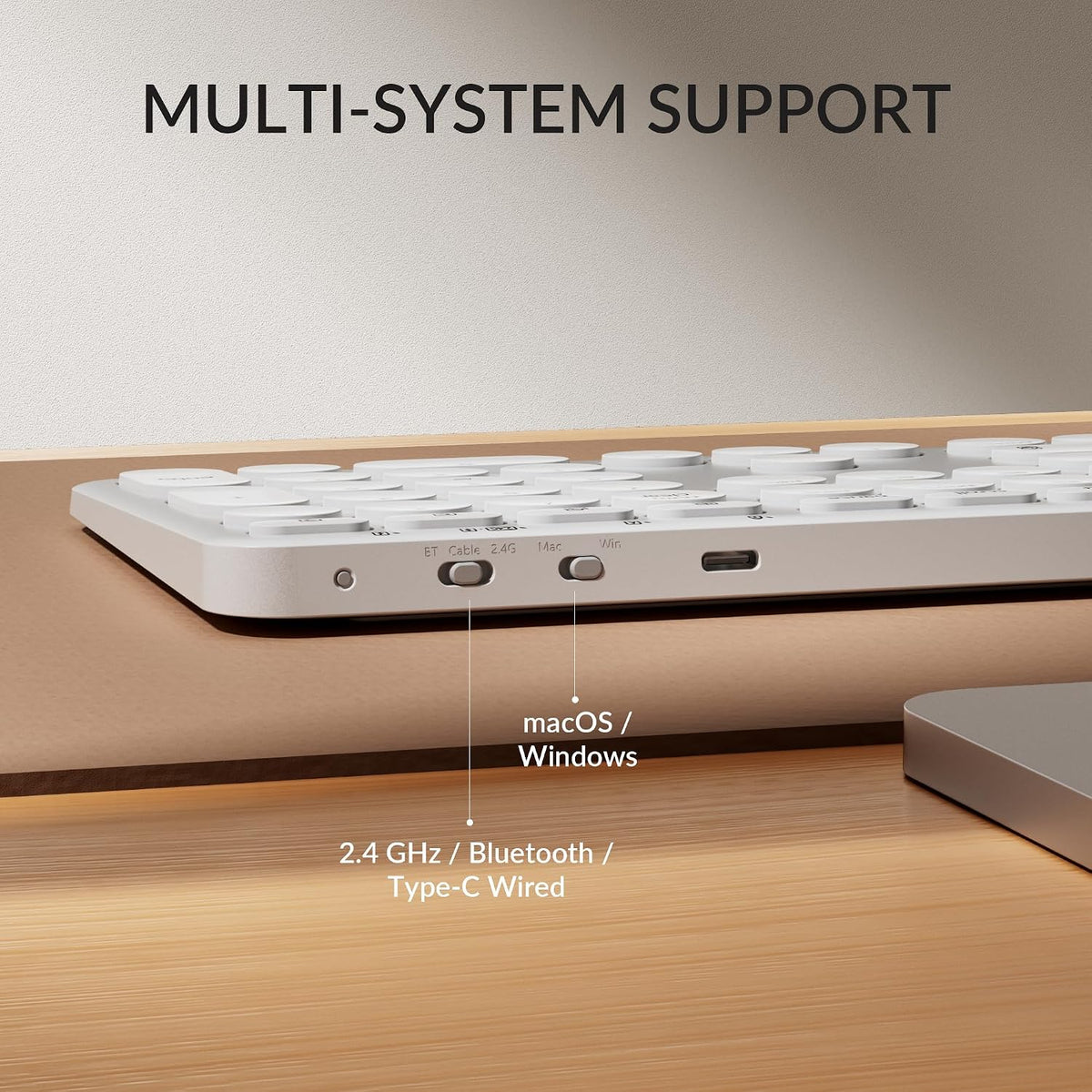 Keychron B5 Pro Ultra-Slim Full-Size Wireless Keyboard, 112-Key Layout with N...
