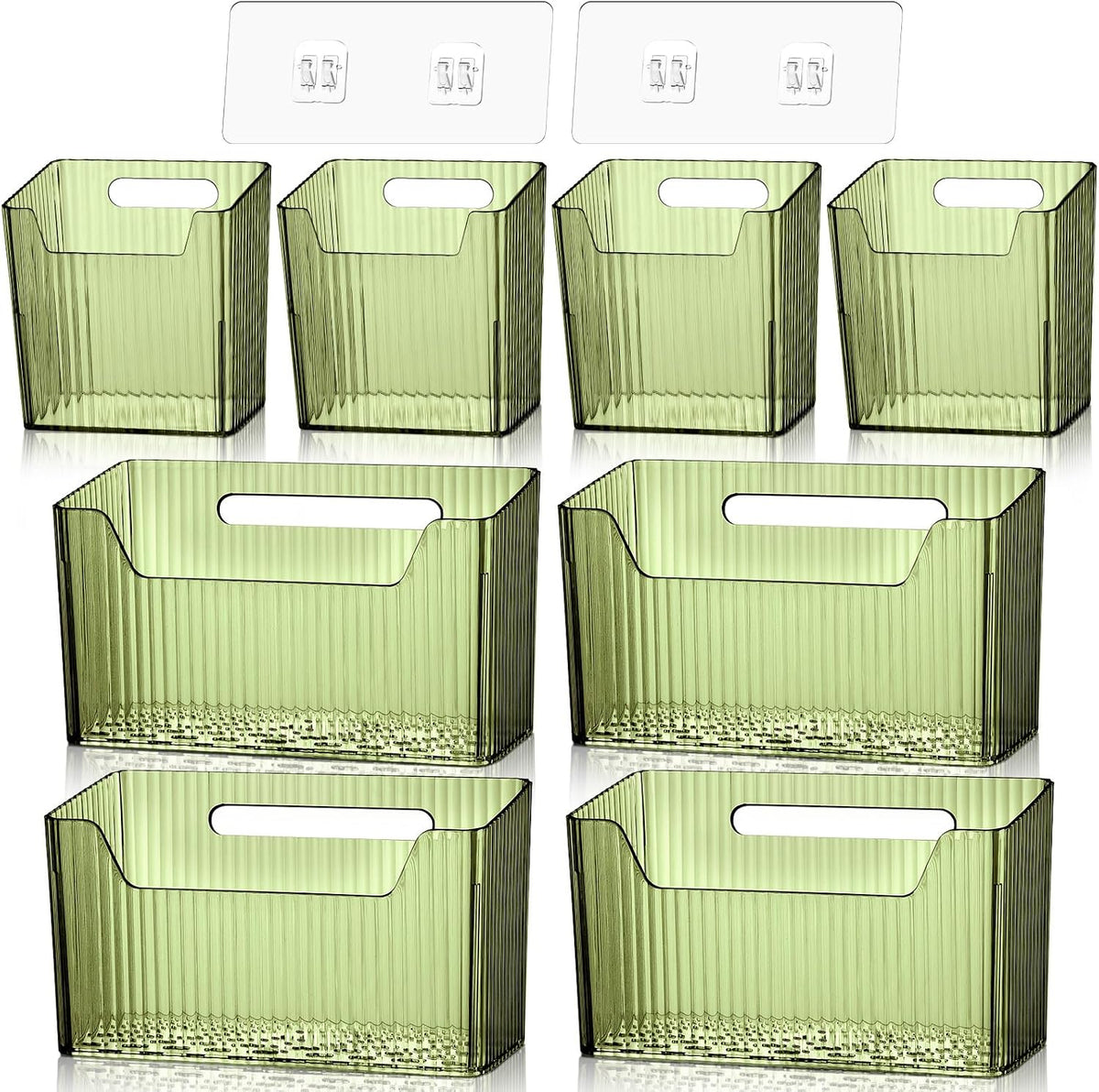 SiliFine 8 Pcs Cabinet Door Organizer Bin Wall Mount Organizer,3.94''...