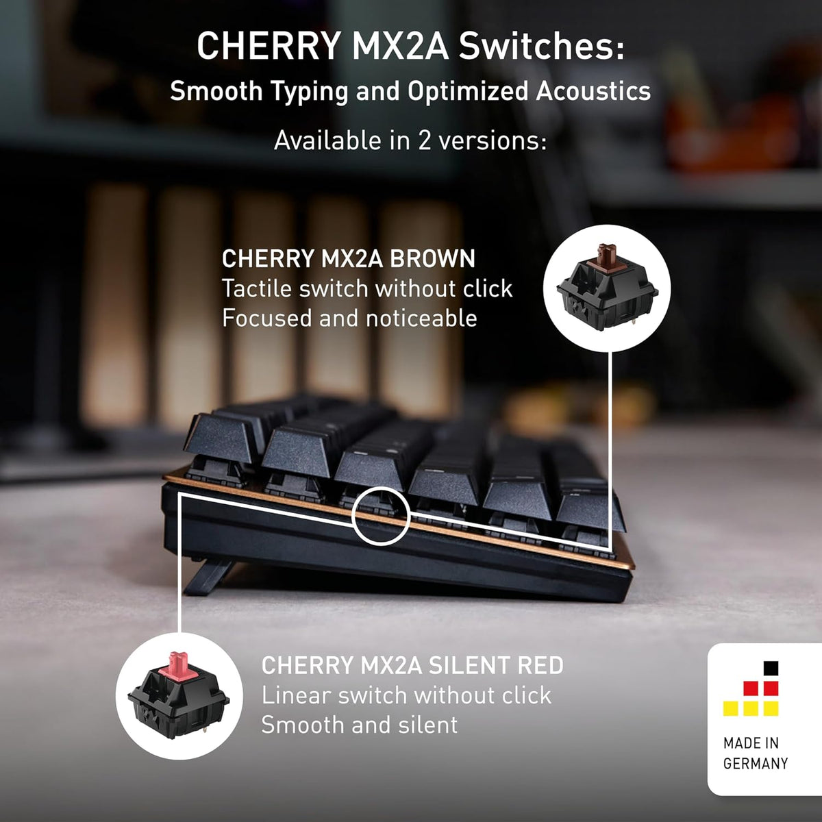 Cherry KC 200 MX Wired Mechanical Office Keyboard MX2A Brown Switches