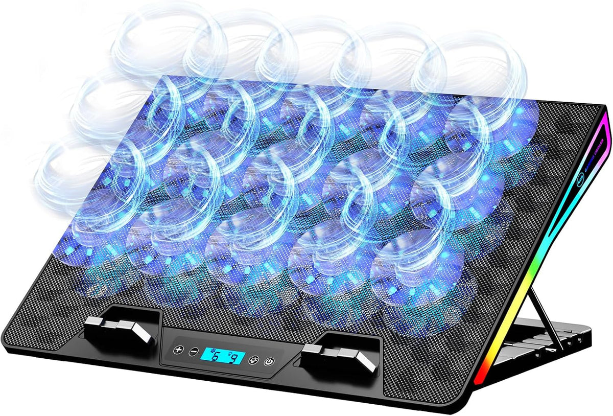 AICHESON Laptop Cooling Pad 15 Powerful Fans for 15-17.3 inch PC Computers