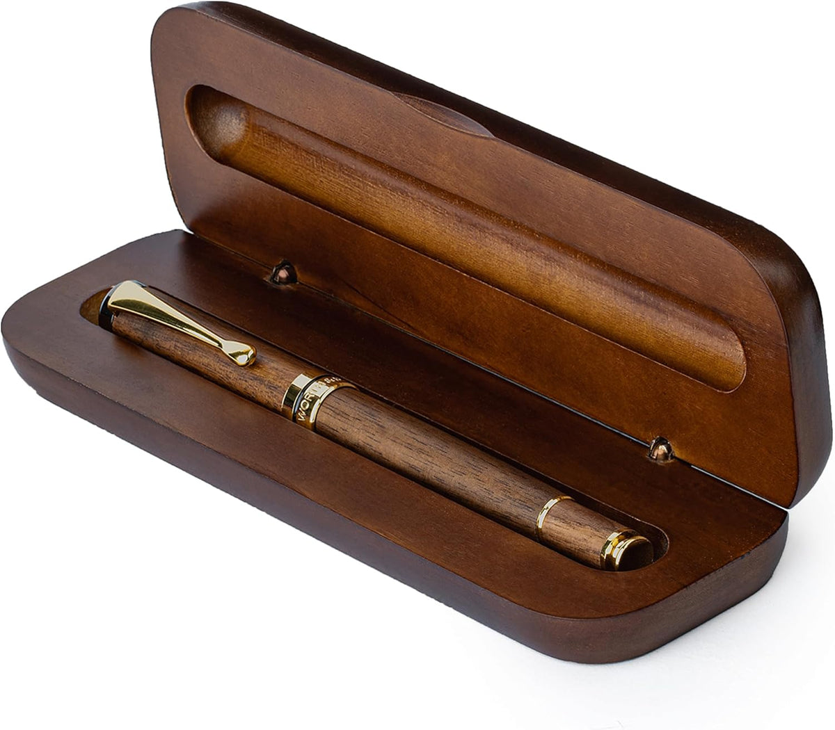 Wordsworth & Black Luxury Refillable Bamboo Wood Rollerball Pen for Writing