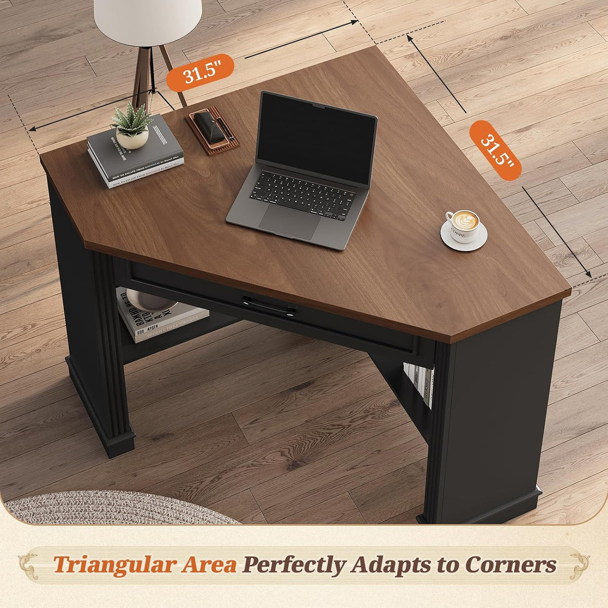 SEDETA Farmhouse Corner Desk for Small Space, White Small Computer Desk