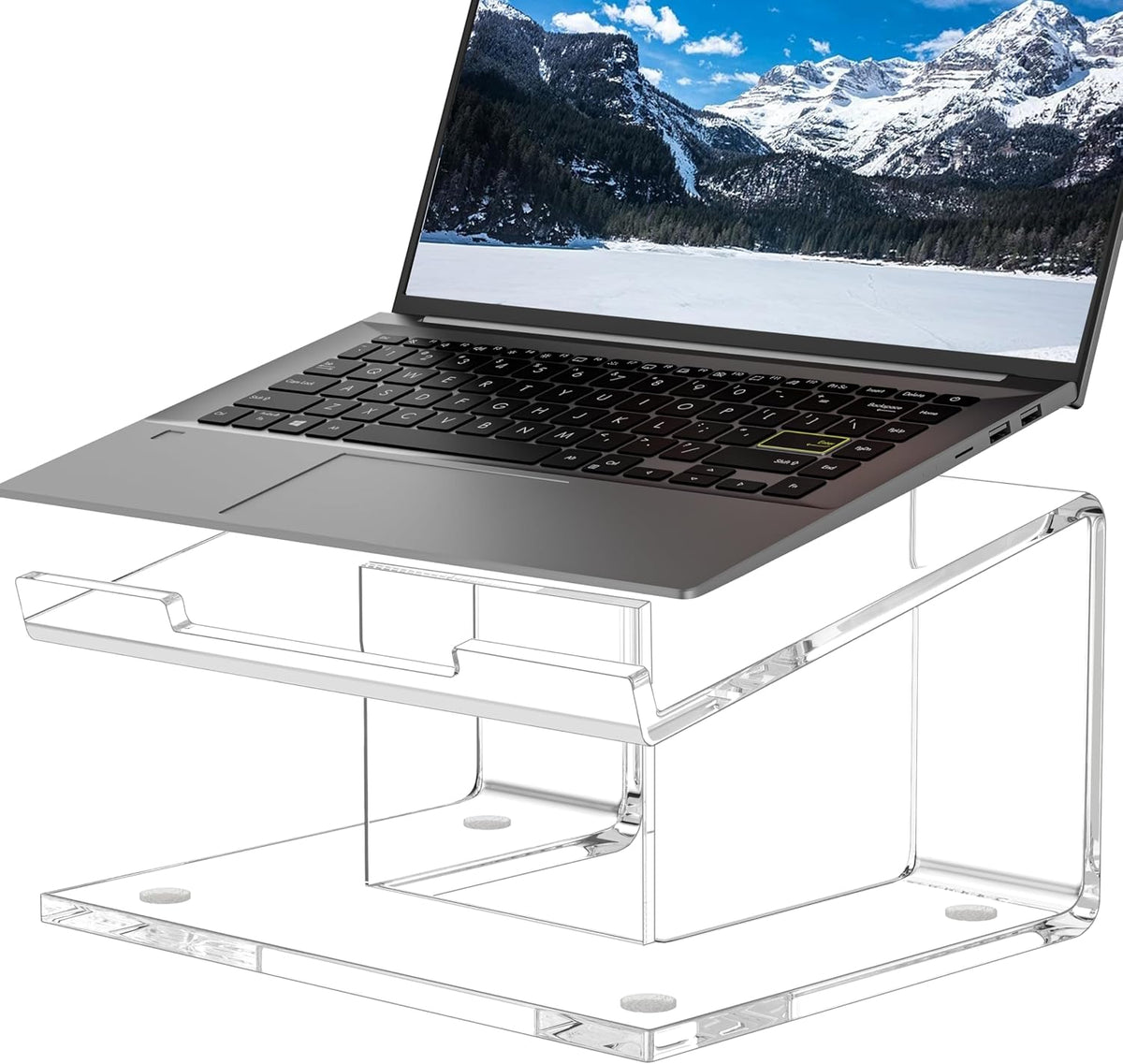 FUCDTEFC Acrylic Laptop Stand for Desk, Laptop Riser for 10-17.3 Inch Laptops...
