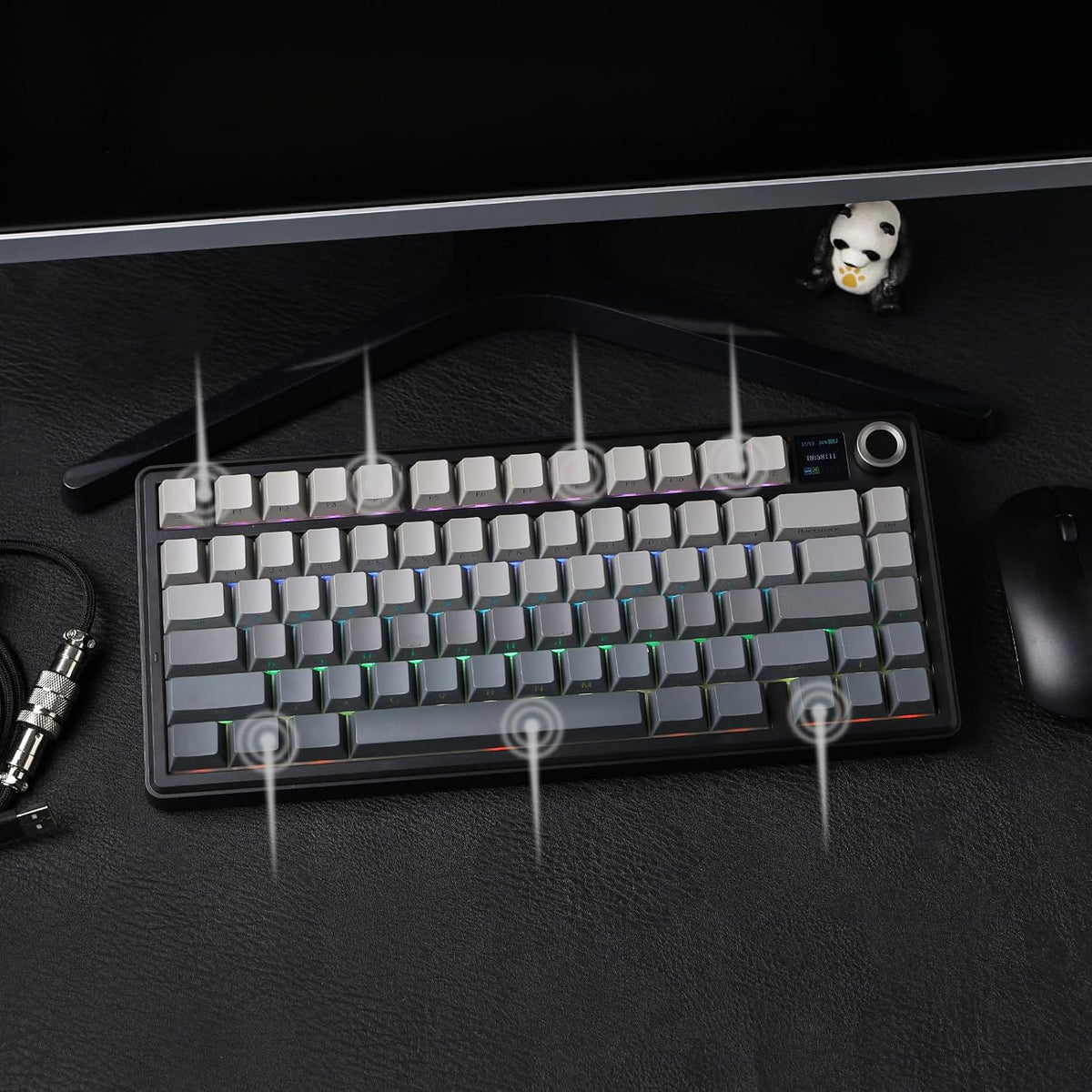 EPOMAKER X Aula F75 MAX Wireless Mechanical Keyboard with TFT Screen and Knob...