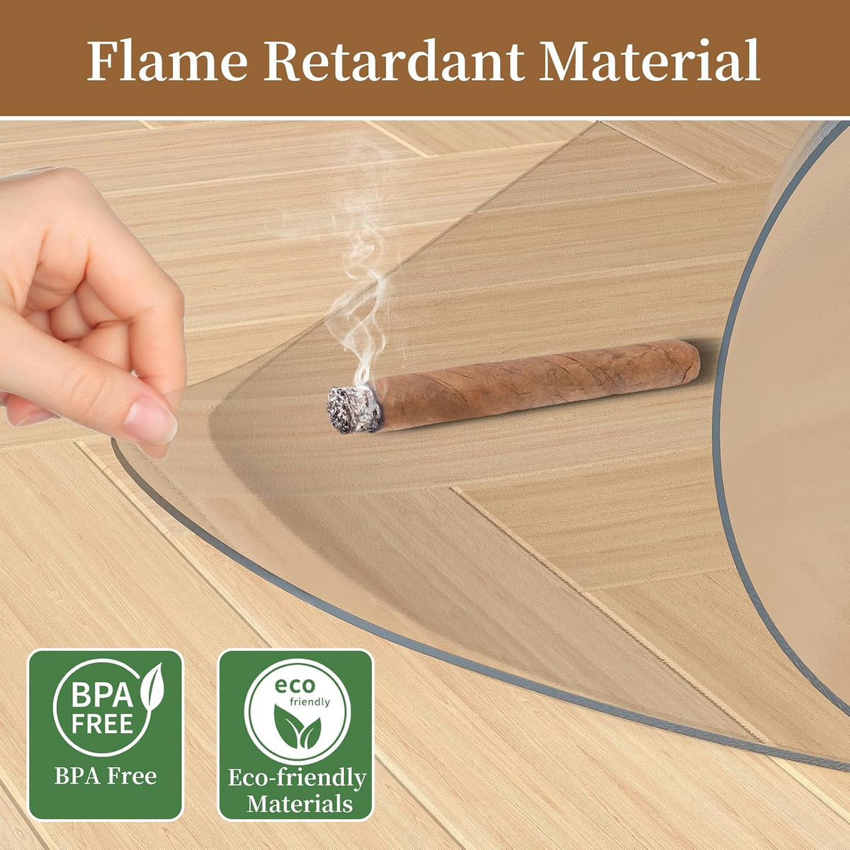 48" X 48" PVC Clear Desk Chair Mat for Hard Floors