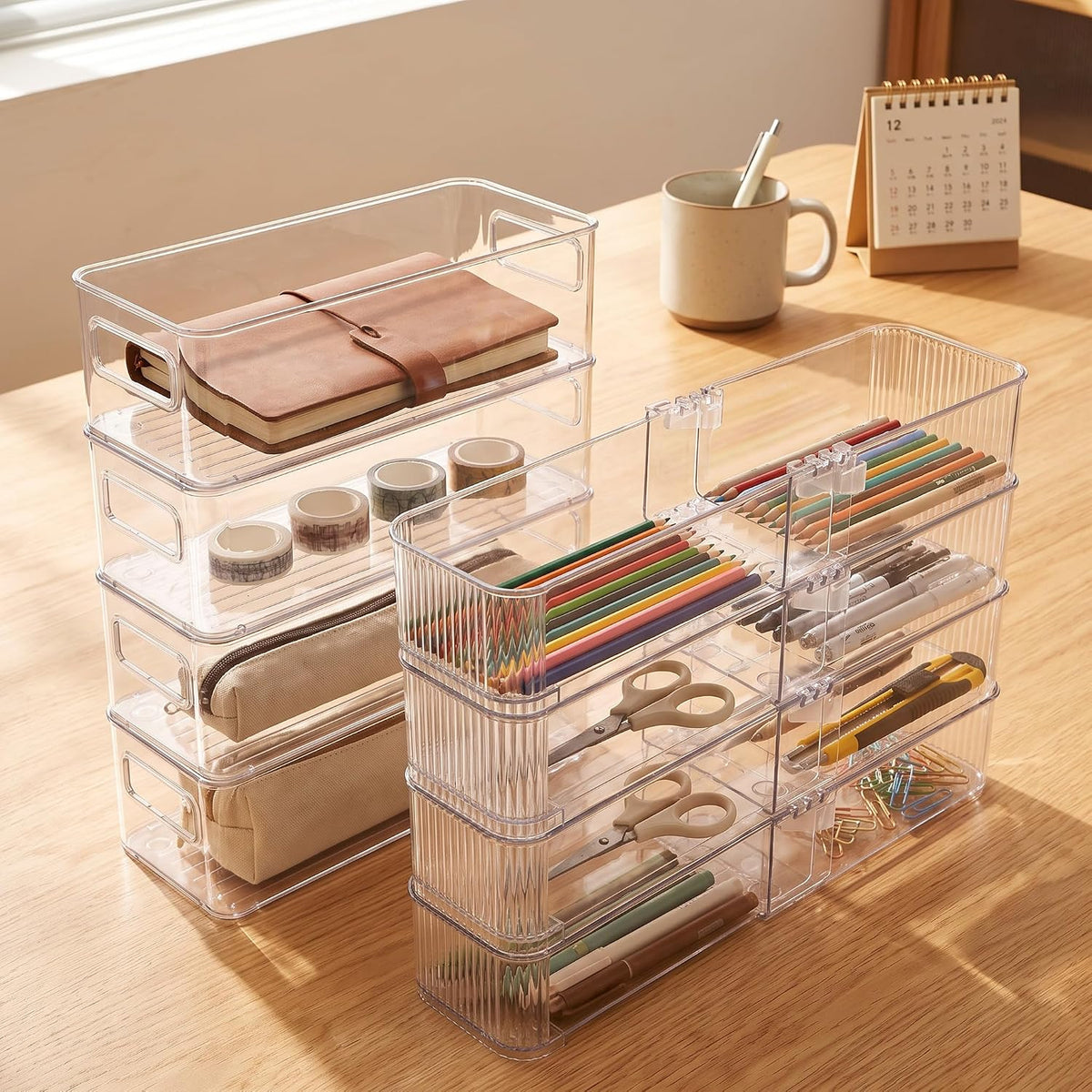 Kitchen plastic drawer organizer