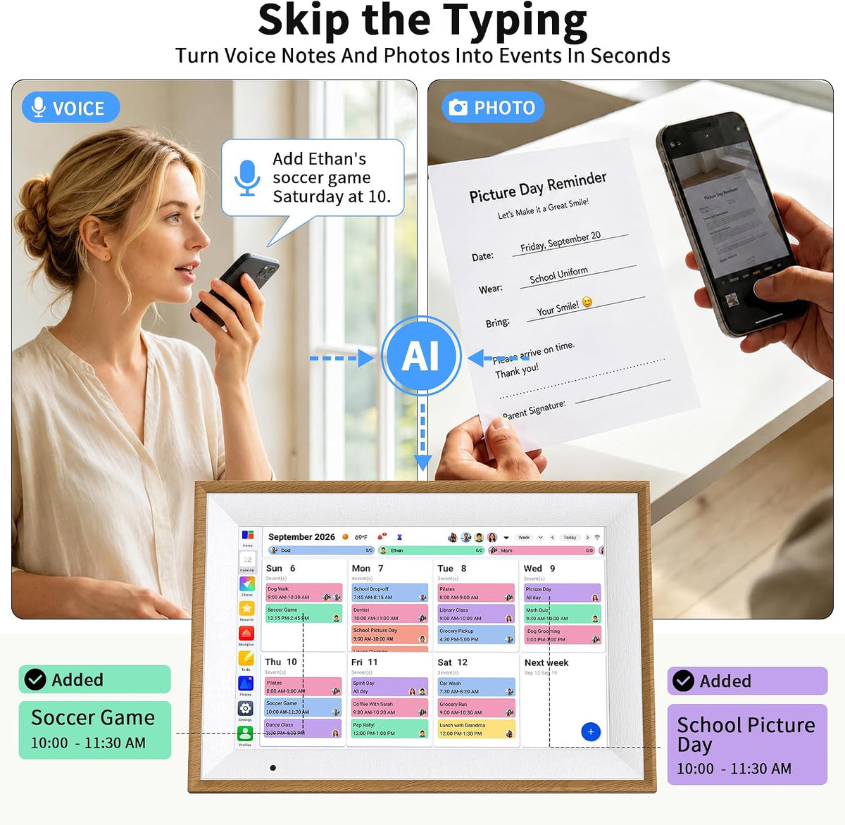 Digital Calendar 10.1" Smart Family Planner Electronic Touch Screen