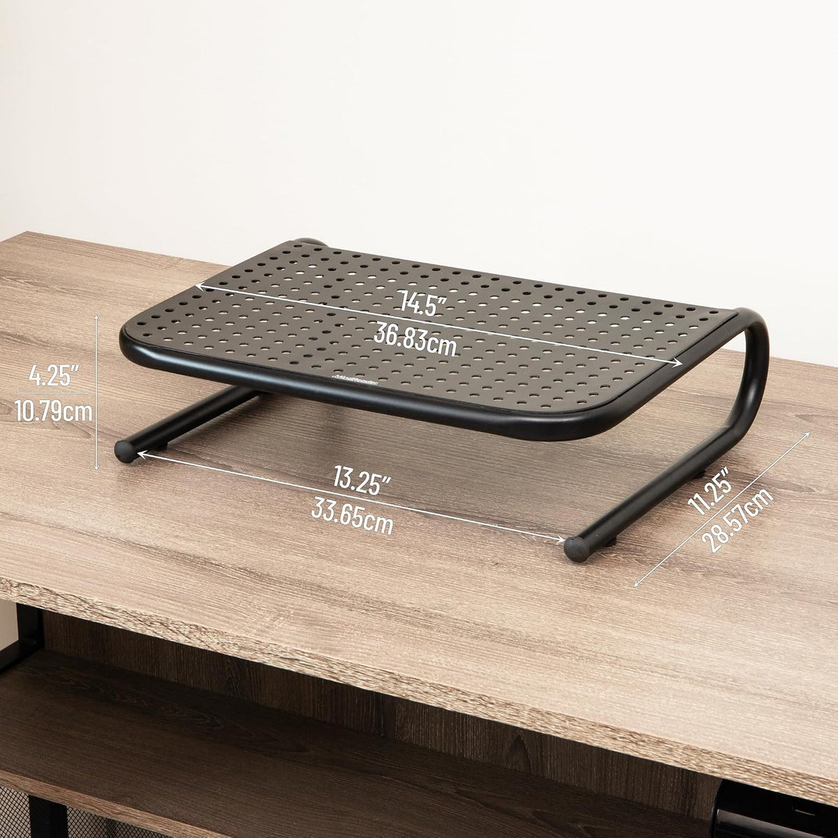 Mind Reader Monitor Stand, Ventilated Laptop Riser, Desktop Organizer, Metal,...