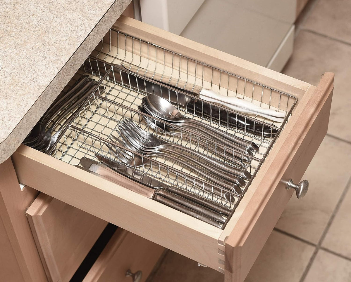 YBM HOME Metal Wire Chrome Plated Kitchen In-Drawer Serving Utensils, Flatwar...