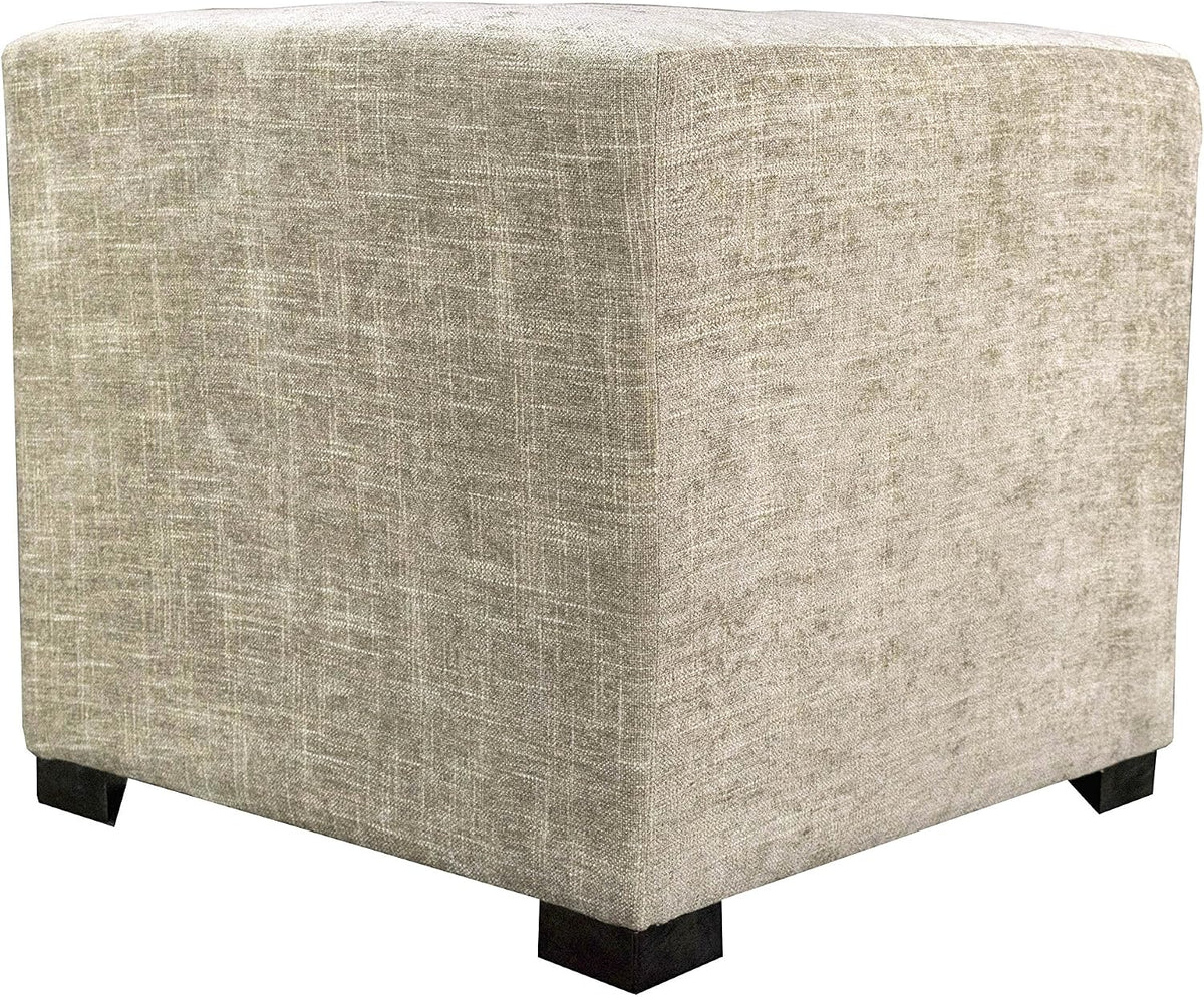MJL Furniture Designs Merton Collection, Fabric Upholstered Modern Cube Foot ...