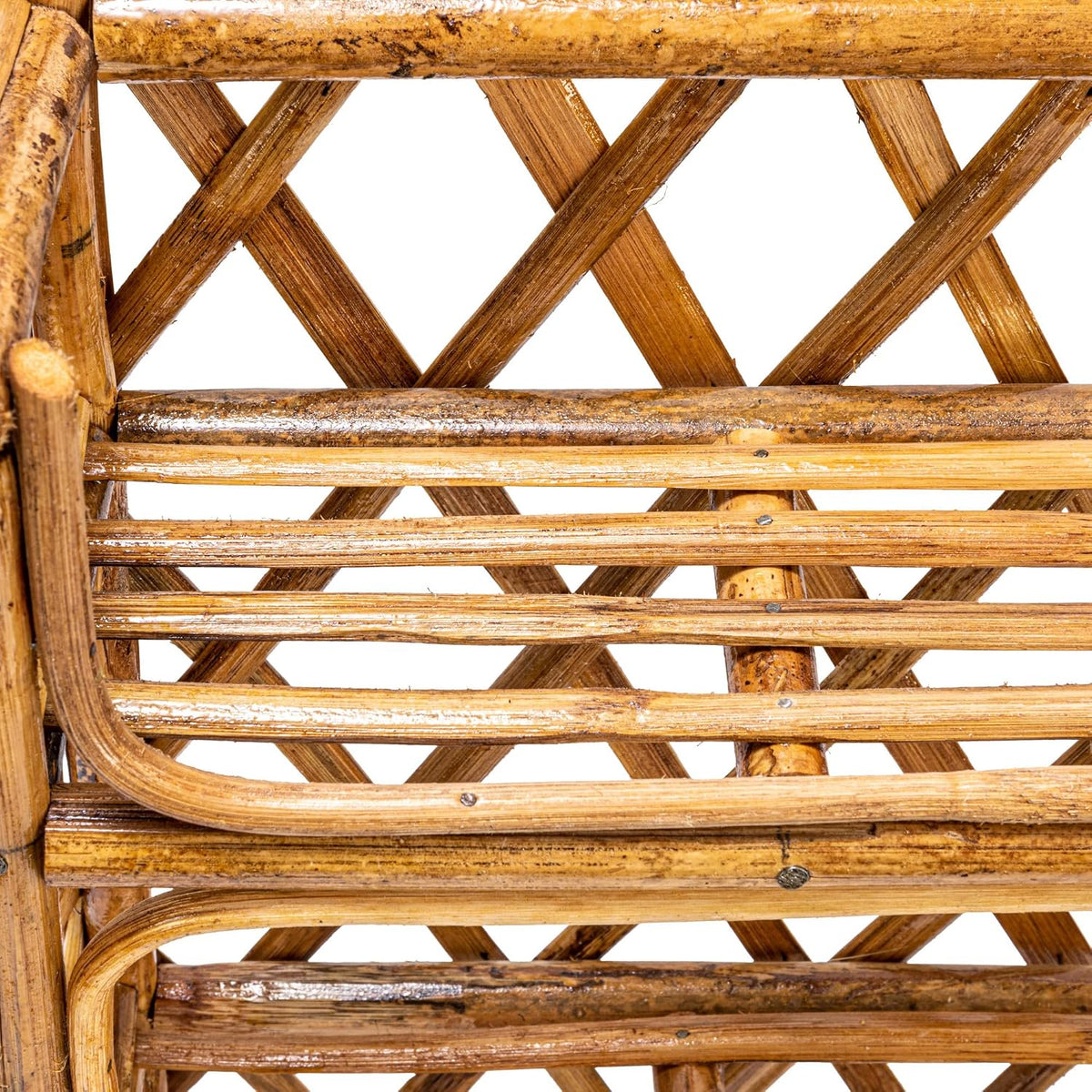 Bloomingville Boho Arched Woven Rattan 3-Tier Wall Shelf, Natural