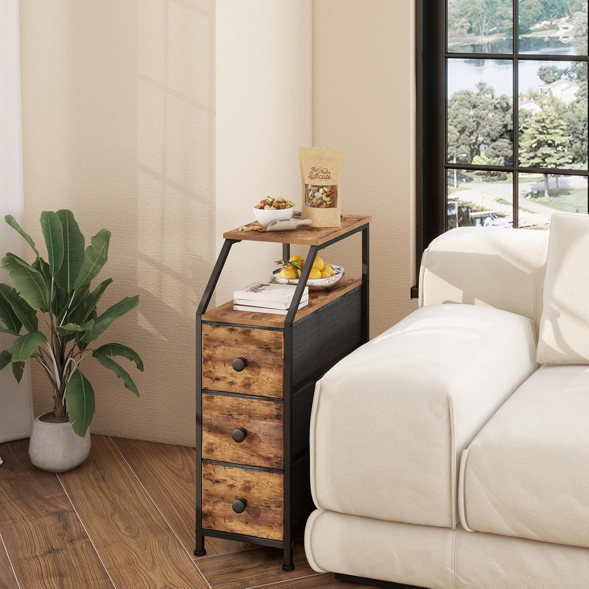 Tohomeor Narrow Dresser Tall Skinny Storage Tower Vertical Slim Chest of Draw...