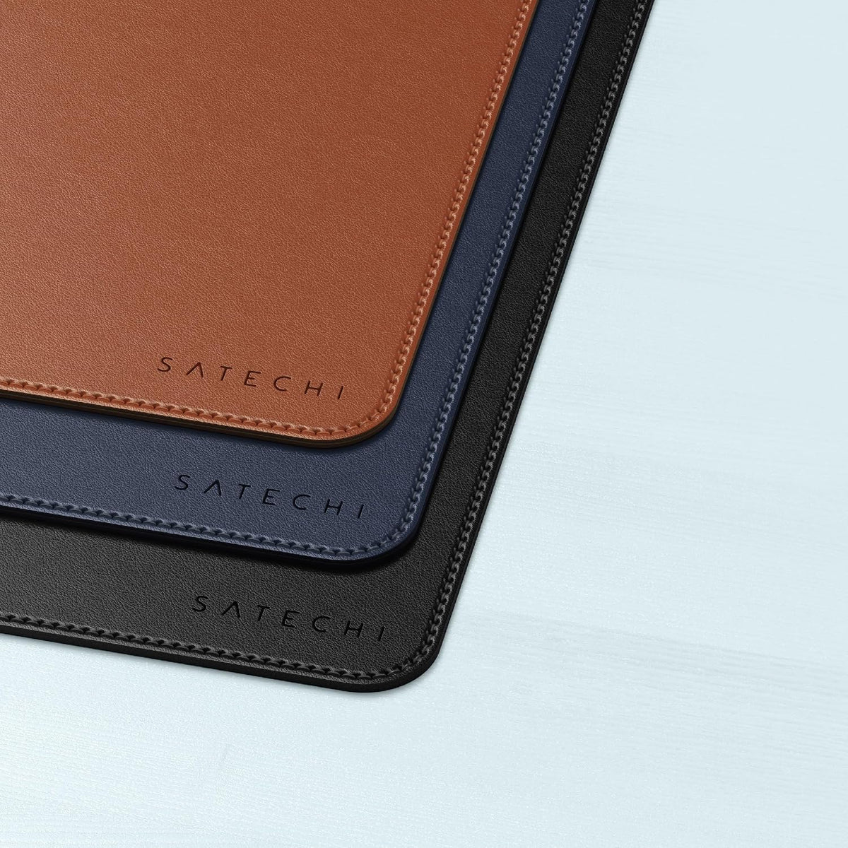 Satechi Vegan-Leather Desk Mat, Scratch and Water Resistant, Brown