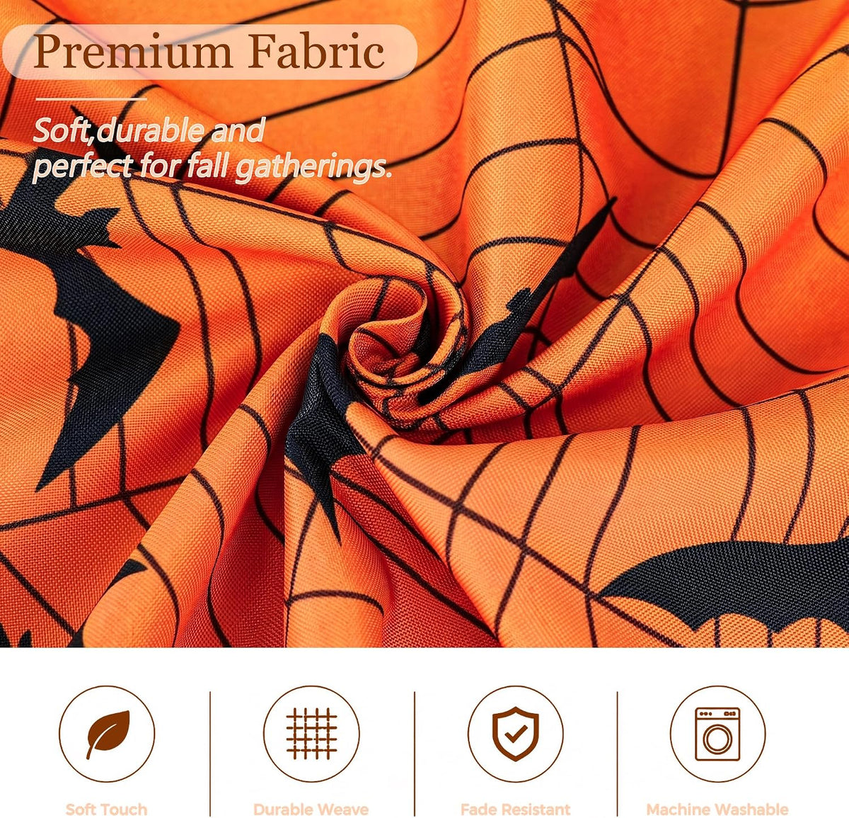 Halloween Bats Rectangle Tablecloth for Dining Decor 60" x 120"
