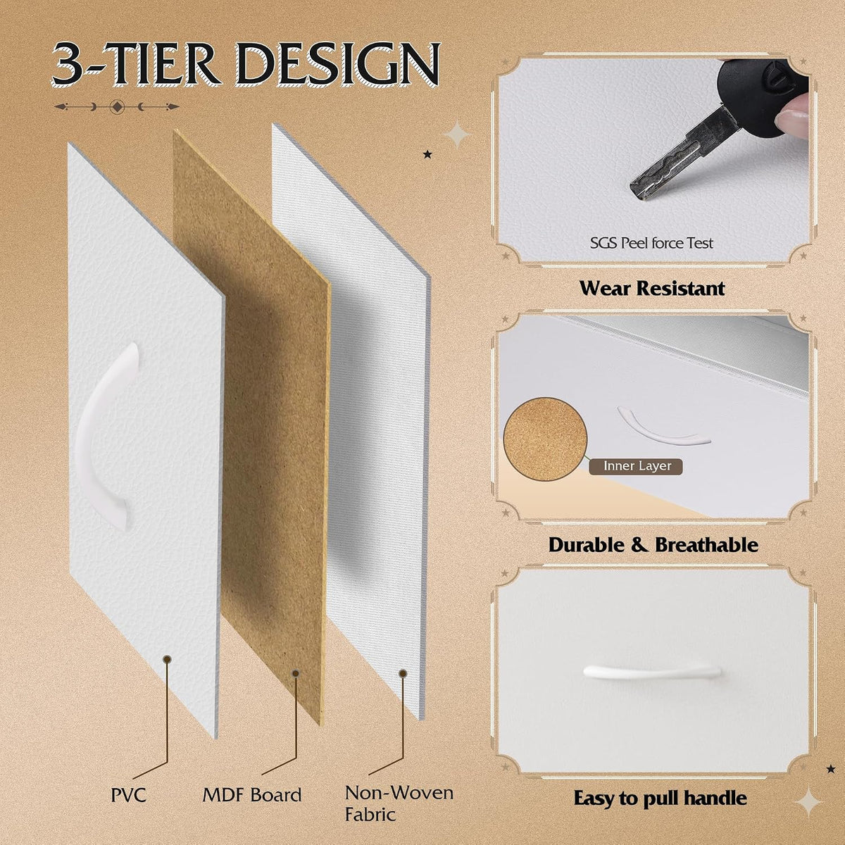 WLIVE Dresser for Bedroom with 6 Drawers, White