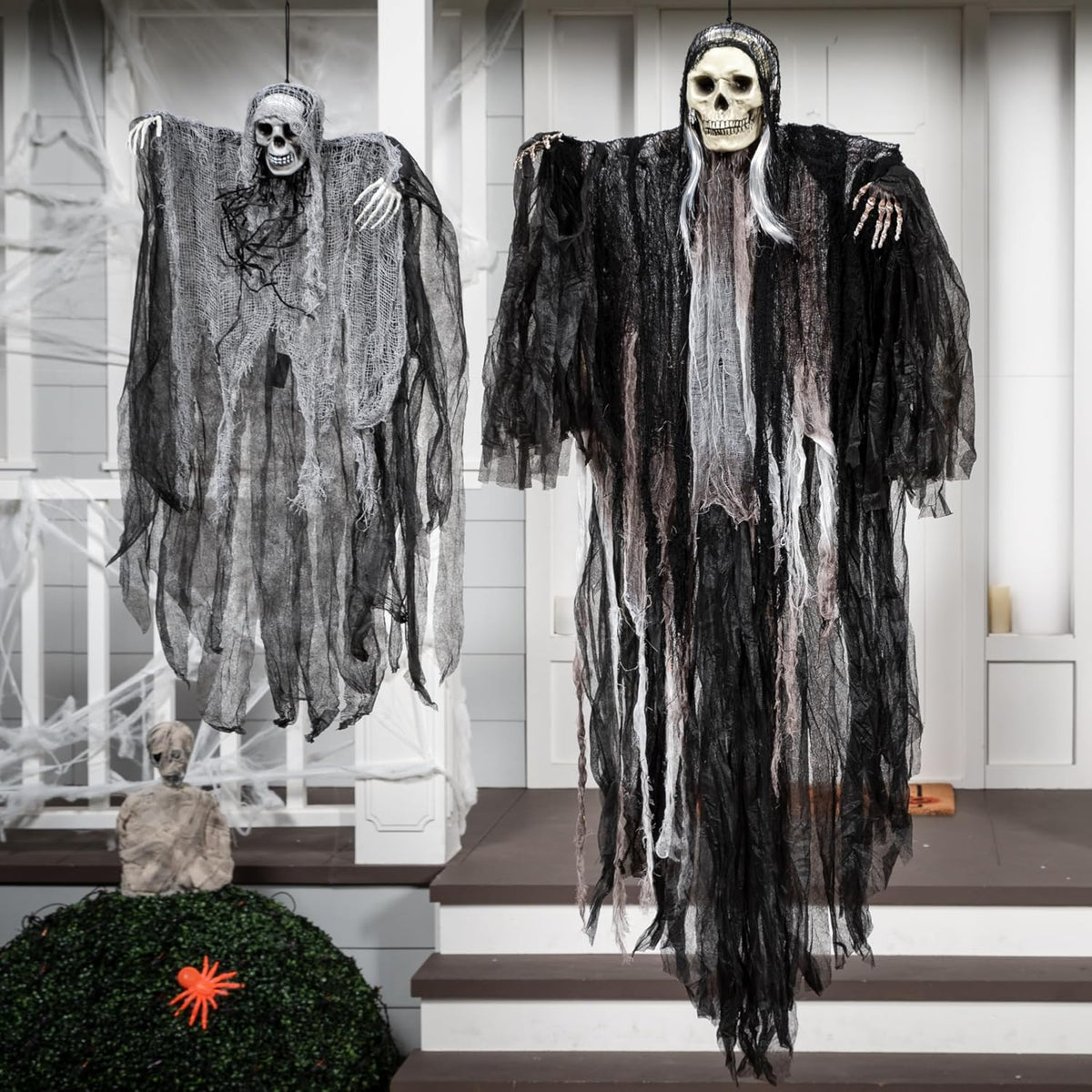 JOYIN 2 Pcs Halloween Hanging Grim Reaper Decorations Outdoor, Halloween Hang...