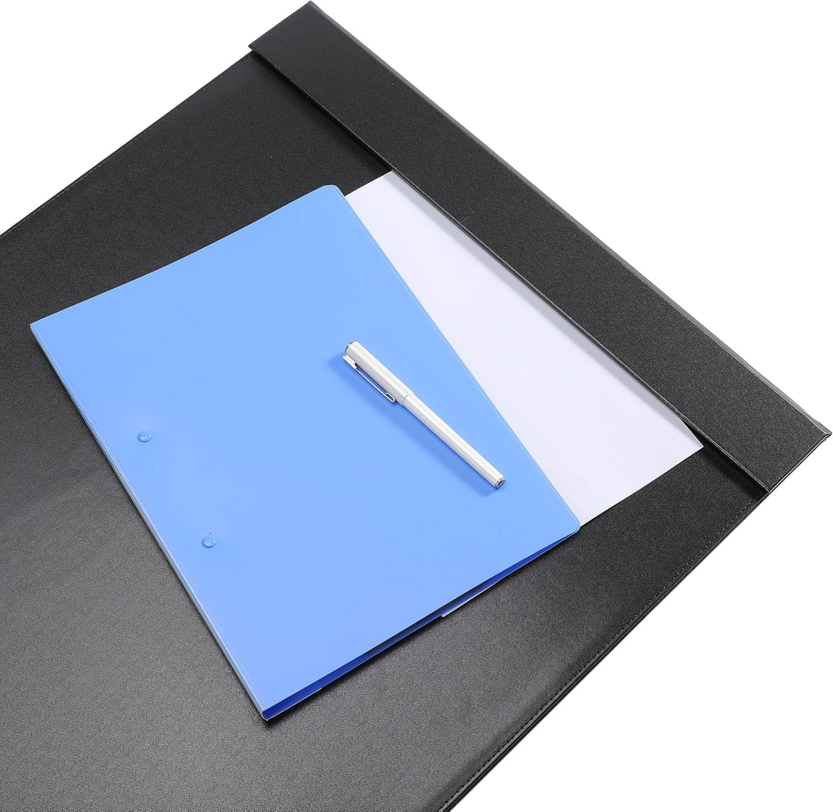 34" x 20" Leather Desk Blotter with Side Rails for Writing Leather ...