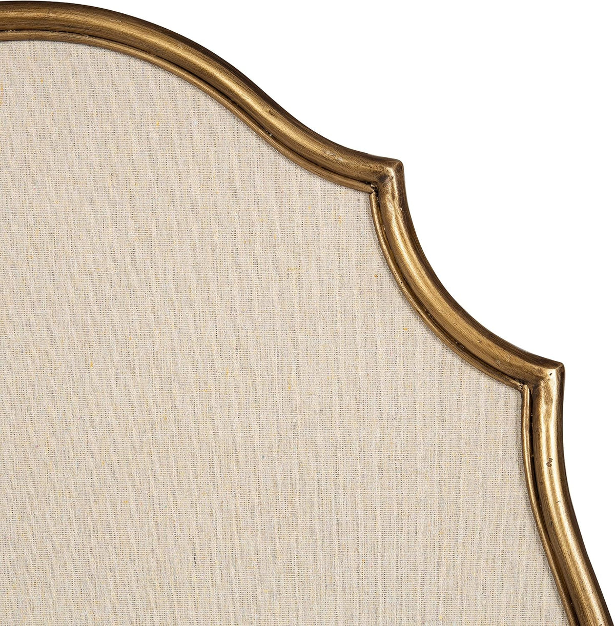 Kate and Laurel Leanna Decorative Scalloped Metal Pinboard; 24 x 36; Gold; Fr...