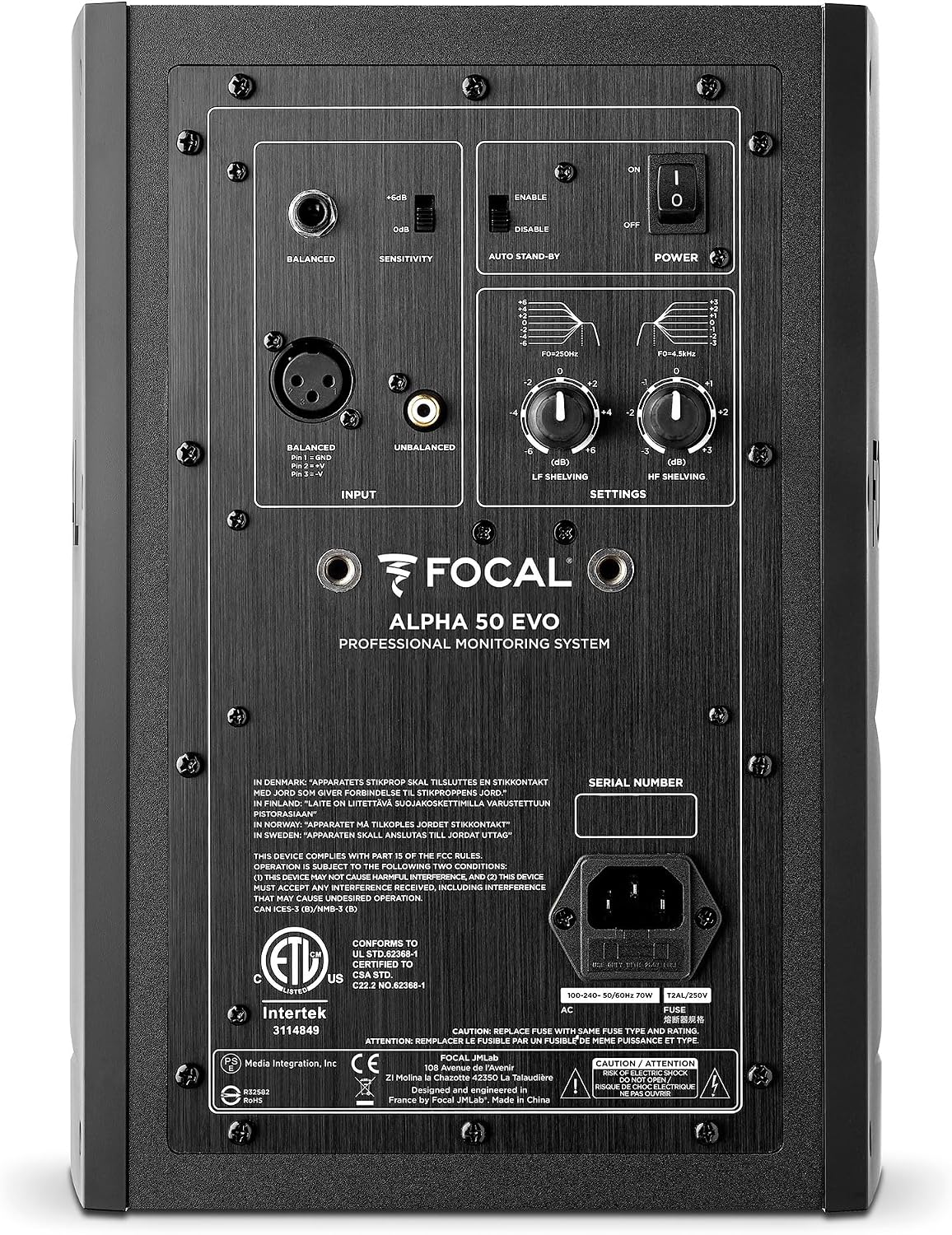 Focal Alpha 50 Evo – 5" Active 2-Way Studio Monitor, 60W RMS Bi-Amp, Sla...