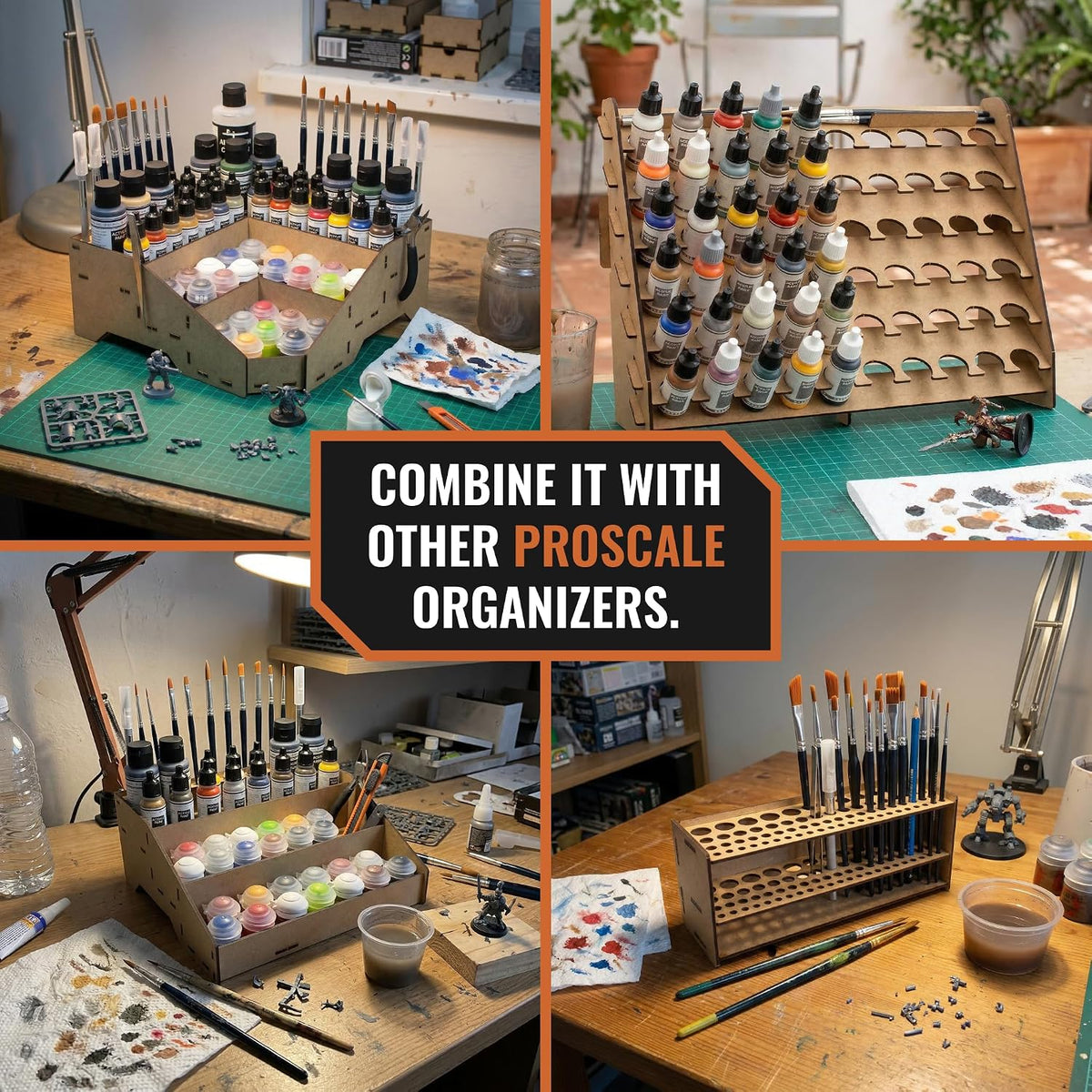 PROSCALE 2x Universal Wall Paint Organizer for Miniatures & Modeling, Ver...