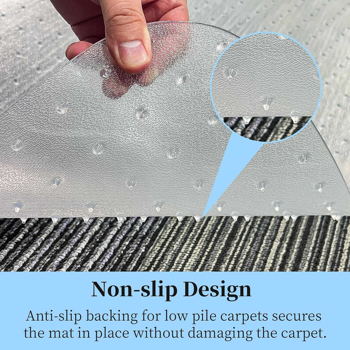 Tonaus Office Chair Mat for Carpet 36"x48" for Low Pile Carpets, Re...