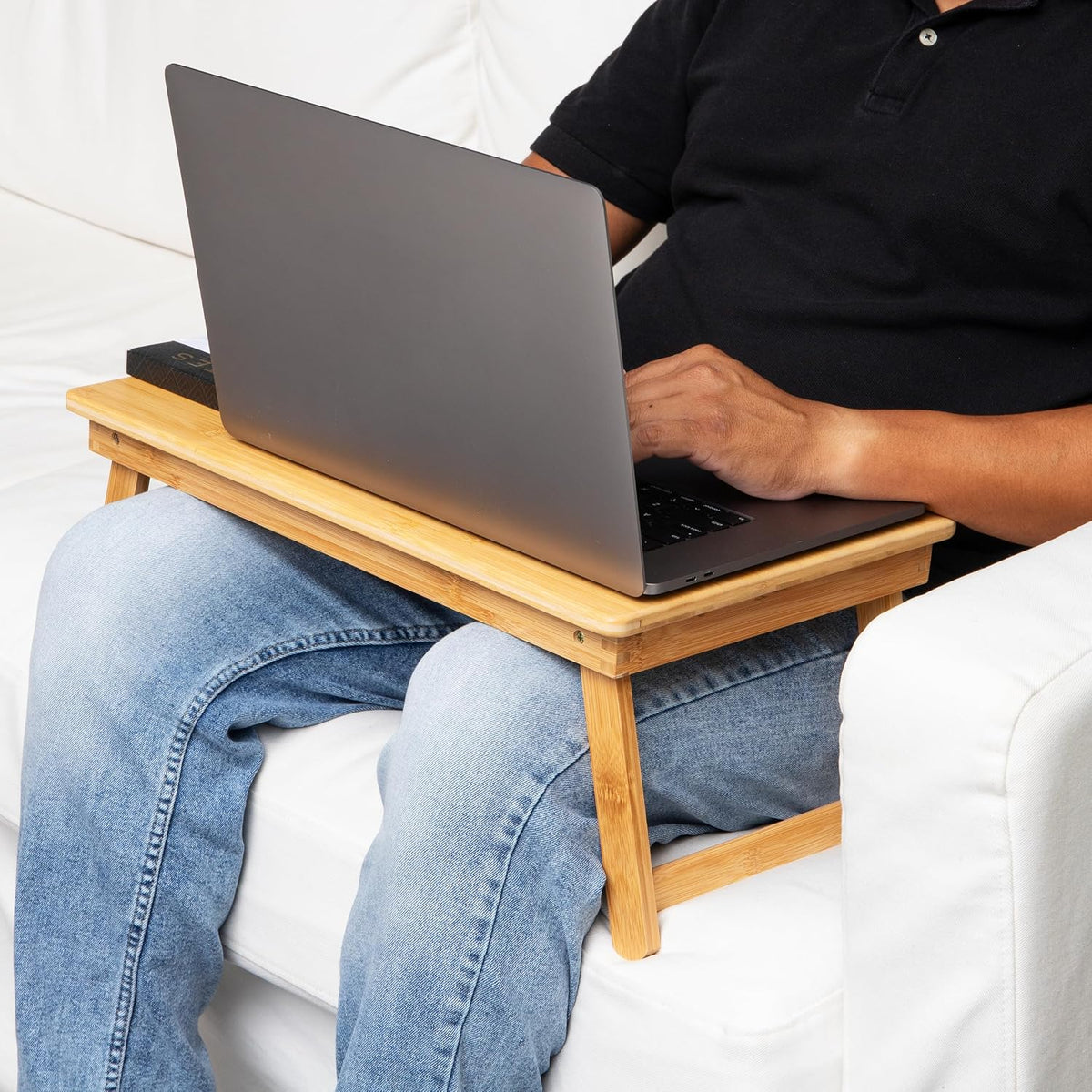 Mind Reader Lap Desk, Laptop Stand with Folding Legs for Bed Dorm Room and Ho...
