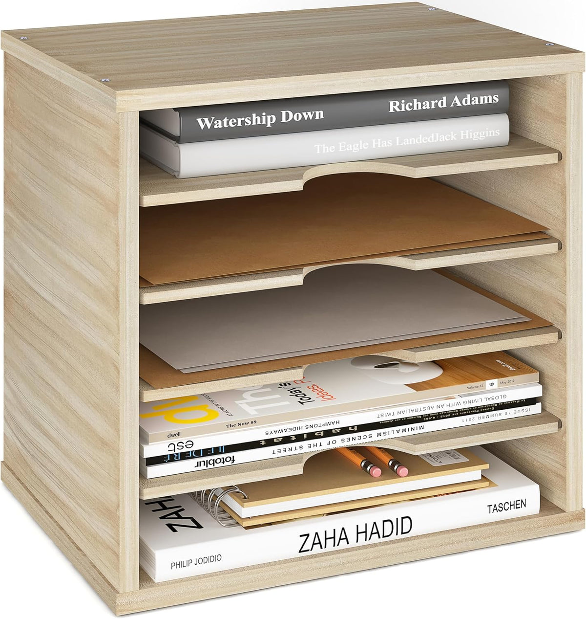 Ballucci 5-Tier File Organizer for Desk, Mail Sorter, Office Desk Organizatio...