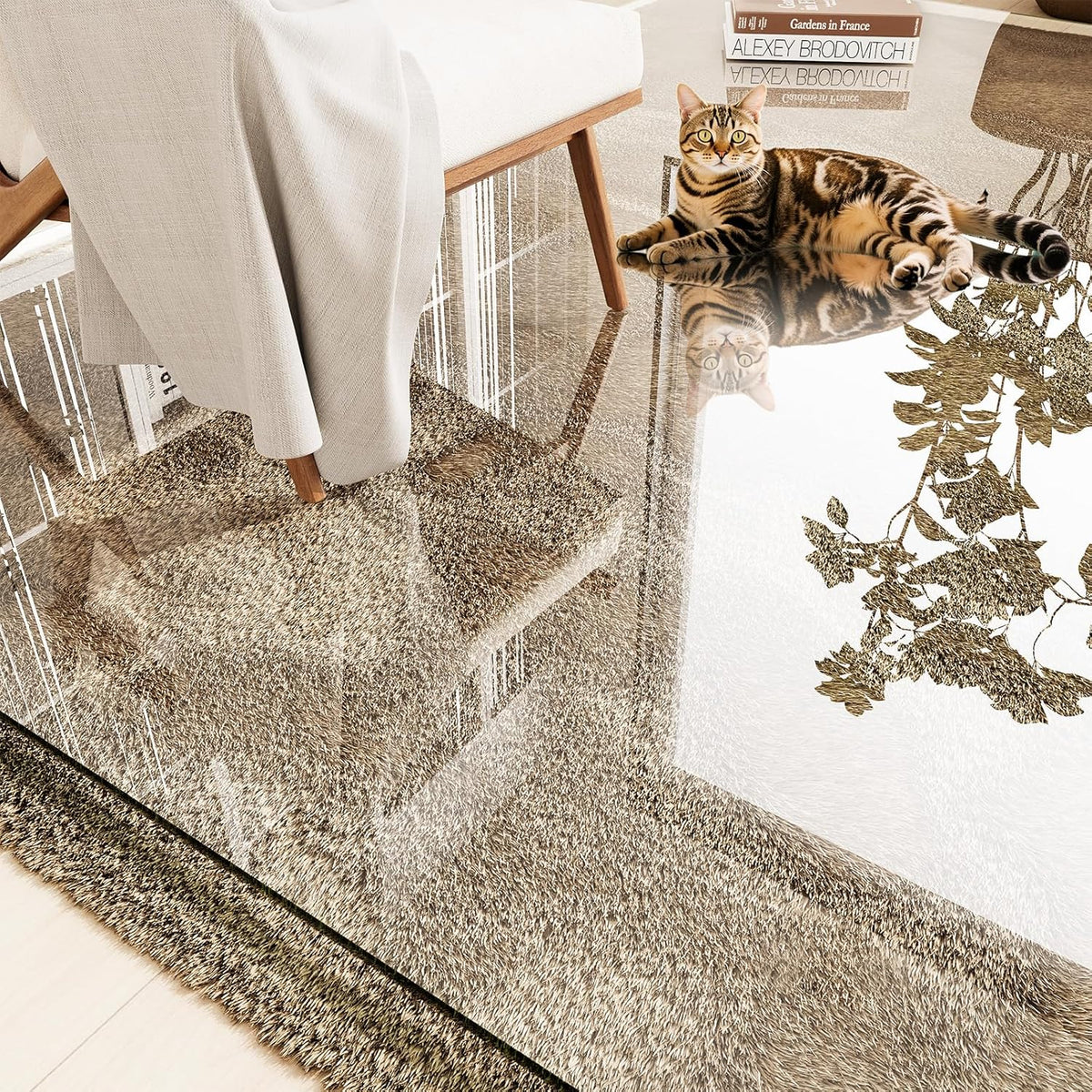 Tempered Glass Chair Mat for Carpet 48"x36", Floor Protector