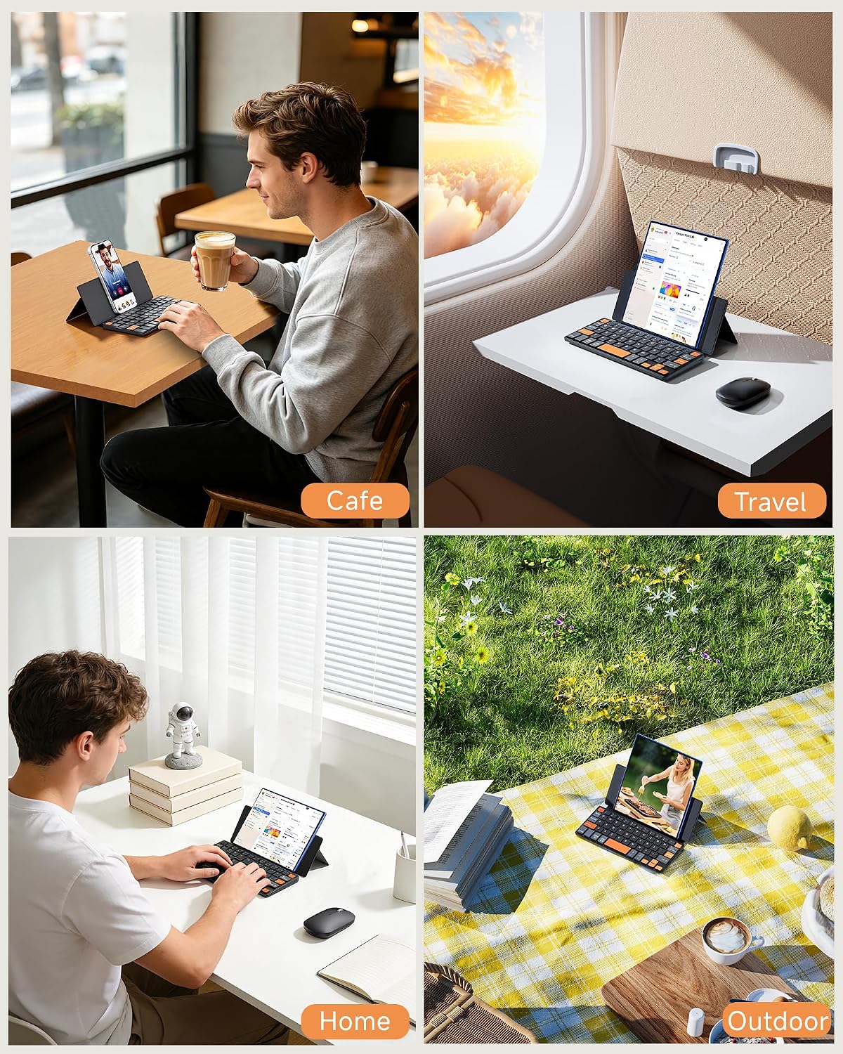Ultra Compact Keyboard & Mouse for Galaxy Z Fold 8/Fold8 Ultra/7/6/5, Phone