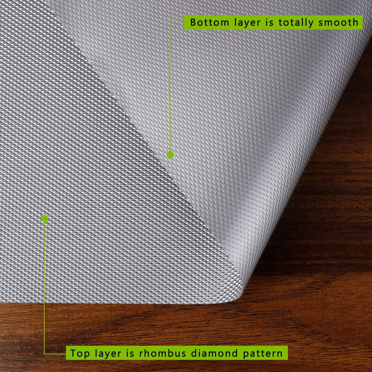 Kitchen Shelf Liner Drawer Liners, Non-Adhesive EVA Cabinet Liners, Gray